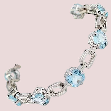 78. An Amazing 8 CTW Swiss Blue Topaz Designer Bracelet