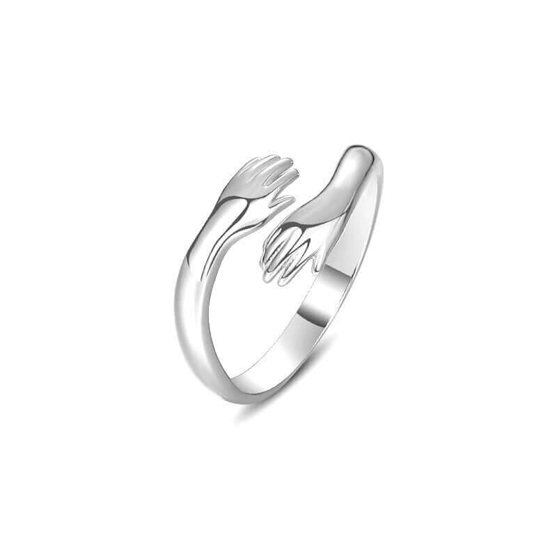 A29. 925 Sterling Silver Minimalist Stacking Ring Ins Retro Open Adjustable Finger Rings For Women