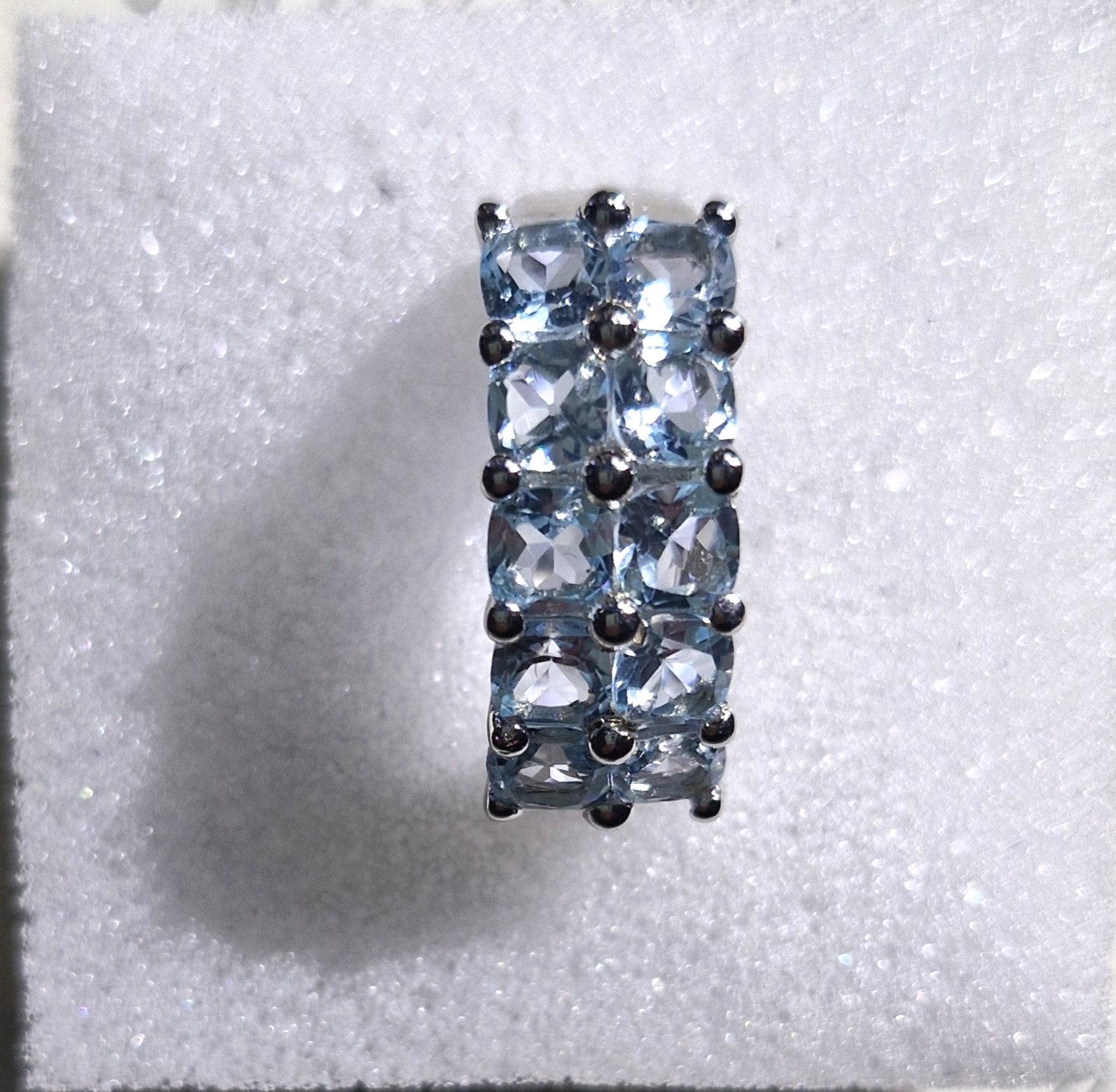 A sparkling 3.6CTW Blue Topaz Size 7 Ring