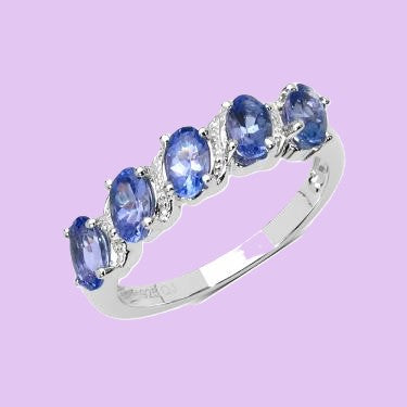 Sterling Silver Tanzanite Size 7 ring