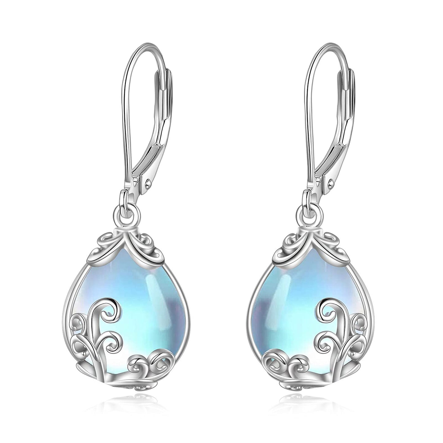 925 Sterling Silver Drop Earring Lever-backs for Women