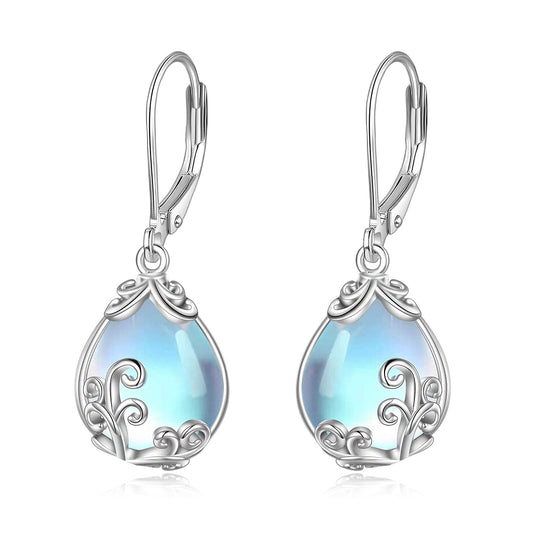 925 Sterling Silver Drop Earring Lever-backs for Women