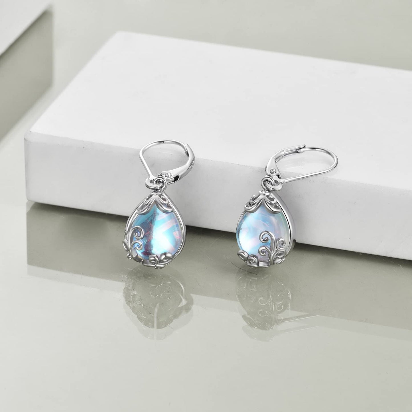 925 Sterling Silver Drop Earring Lever-backs for Women