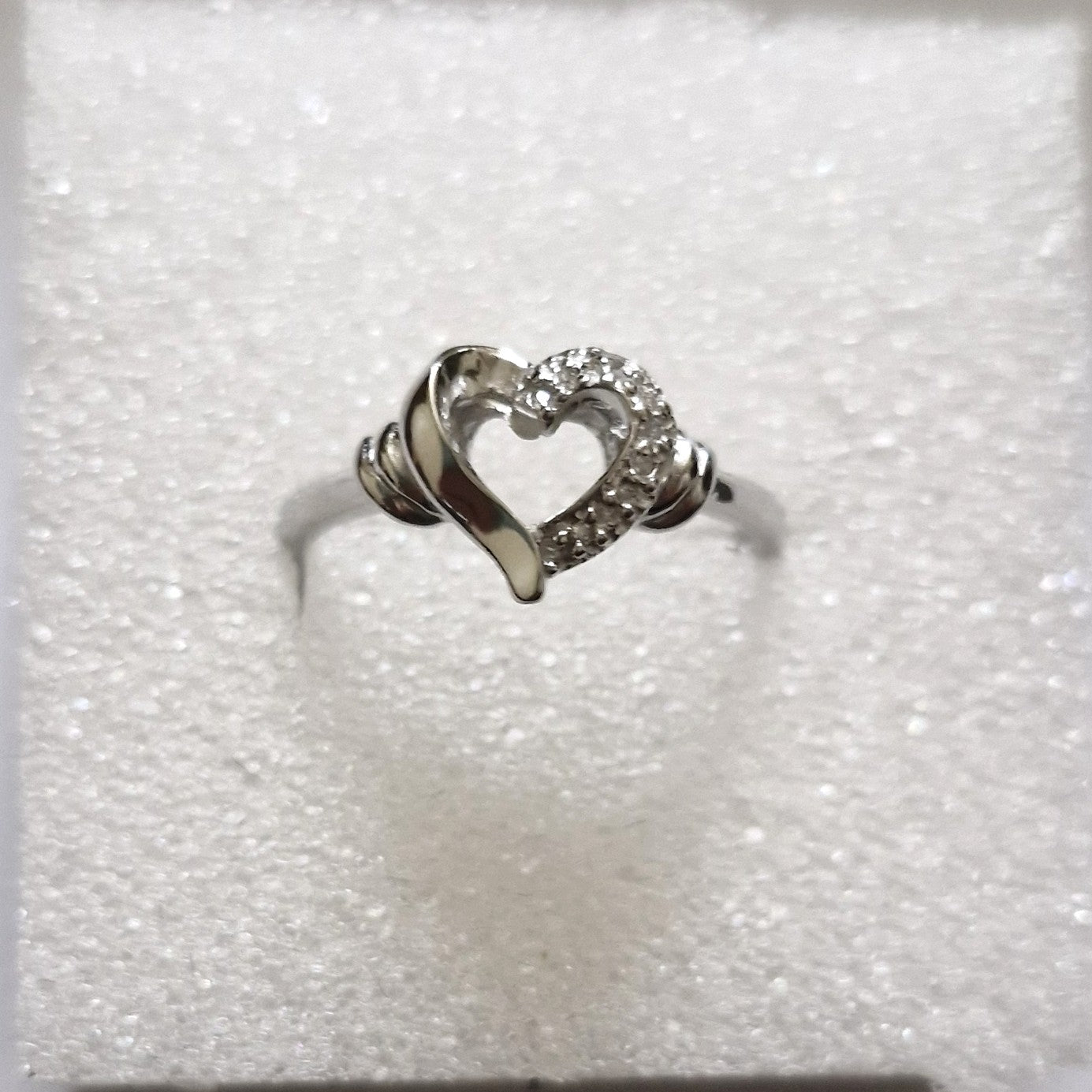 11 Diamonds Set in 14K White Gold Over Solid Sterling Silver