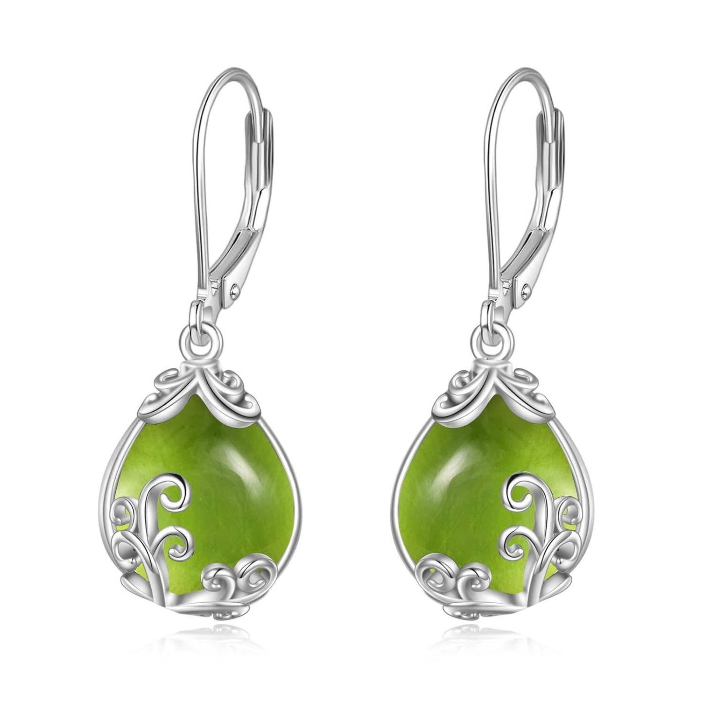 925 Sterling Silver Drop Earring Lever-backs for Women