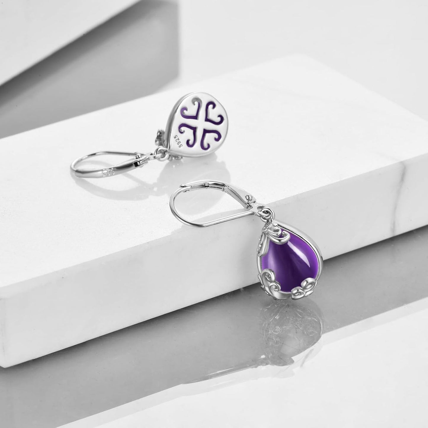925 Sterling Silver Drop Earring Lever-backs for Women