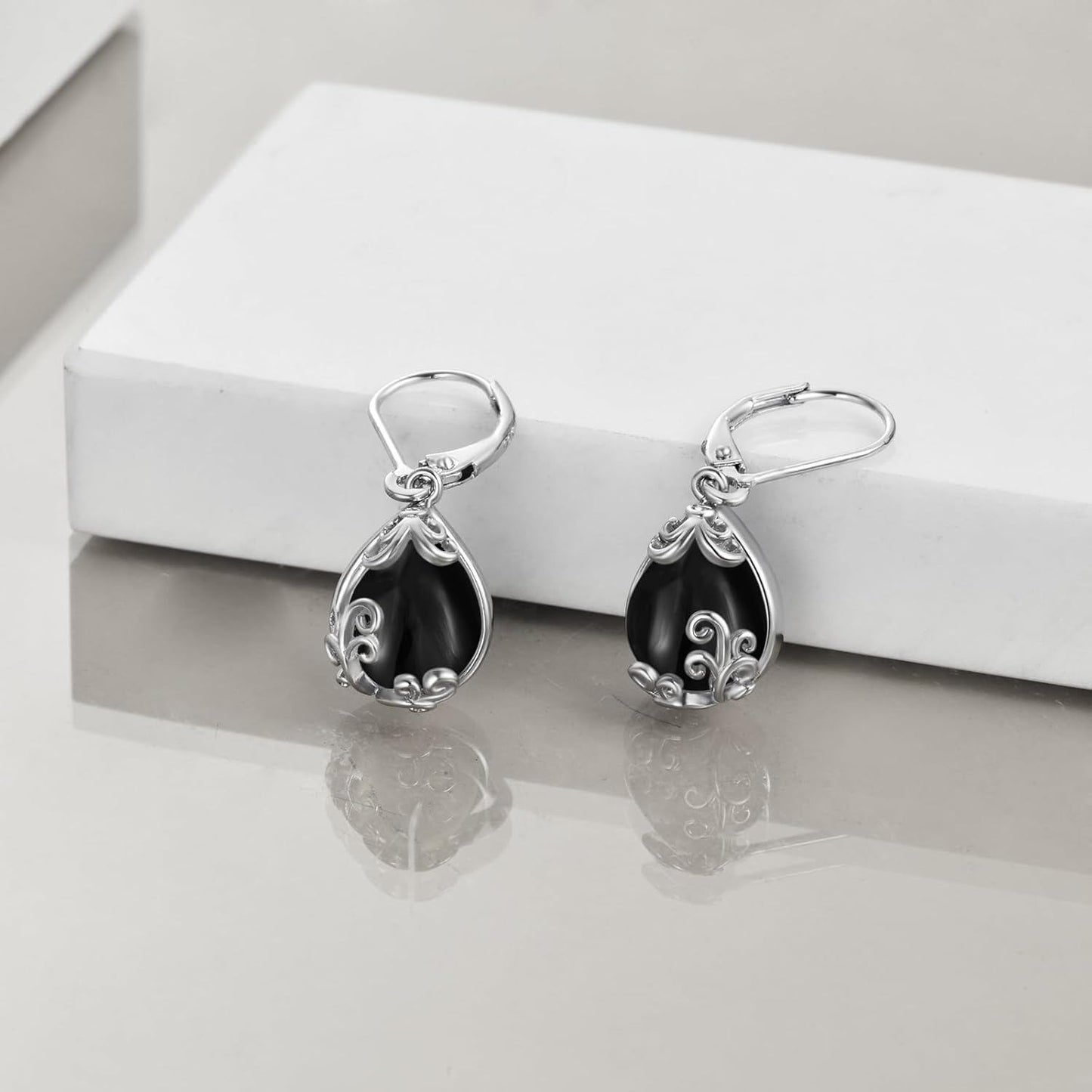 925 Sterling Silver Drop Earring Lever-backs for Women
