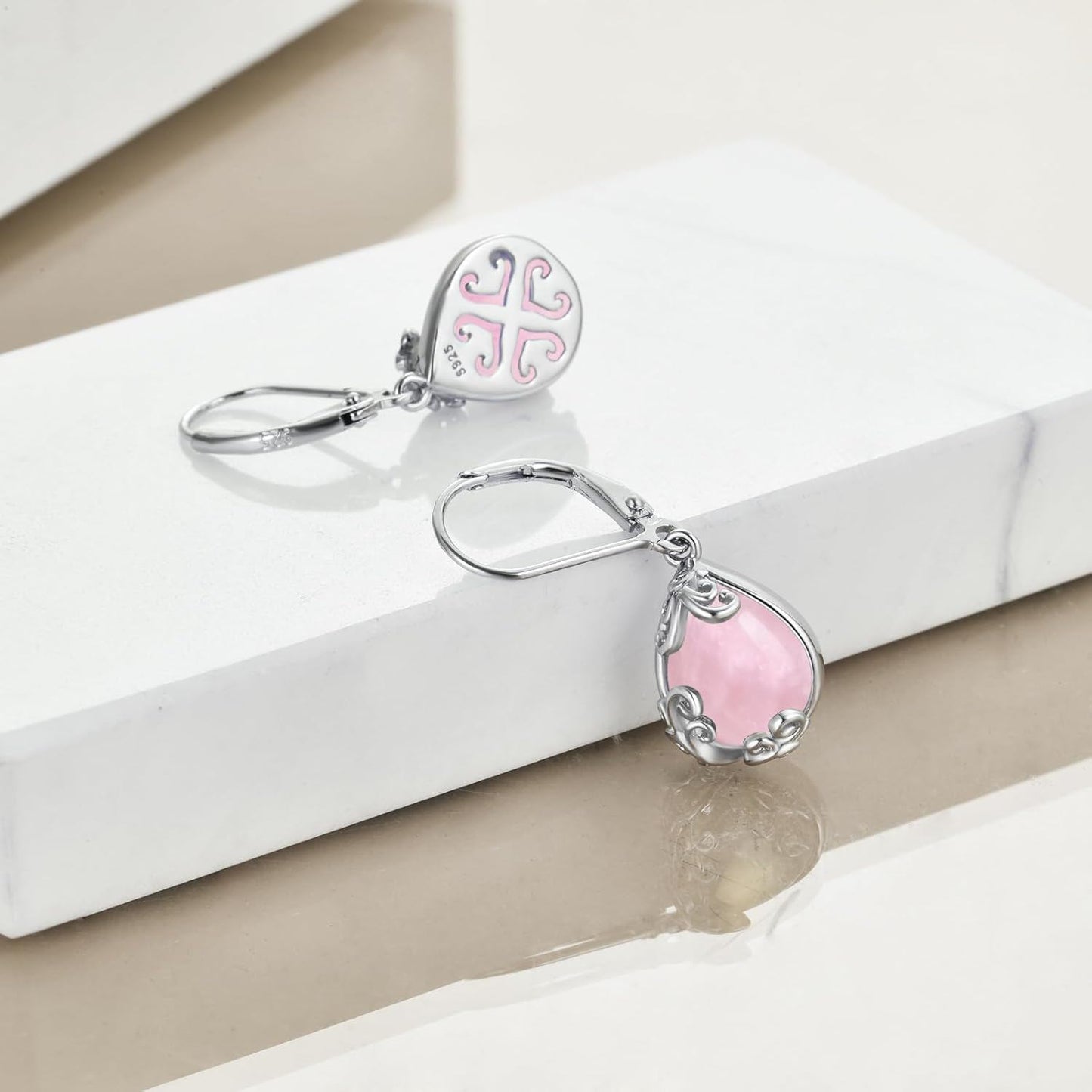 925 Sterling Silver Drop Earring Lever-backs for Women