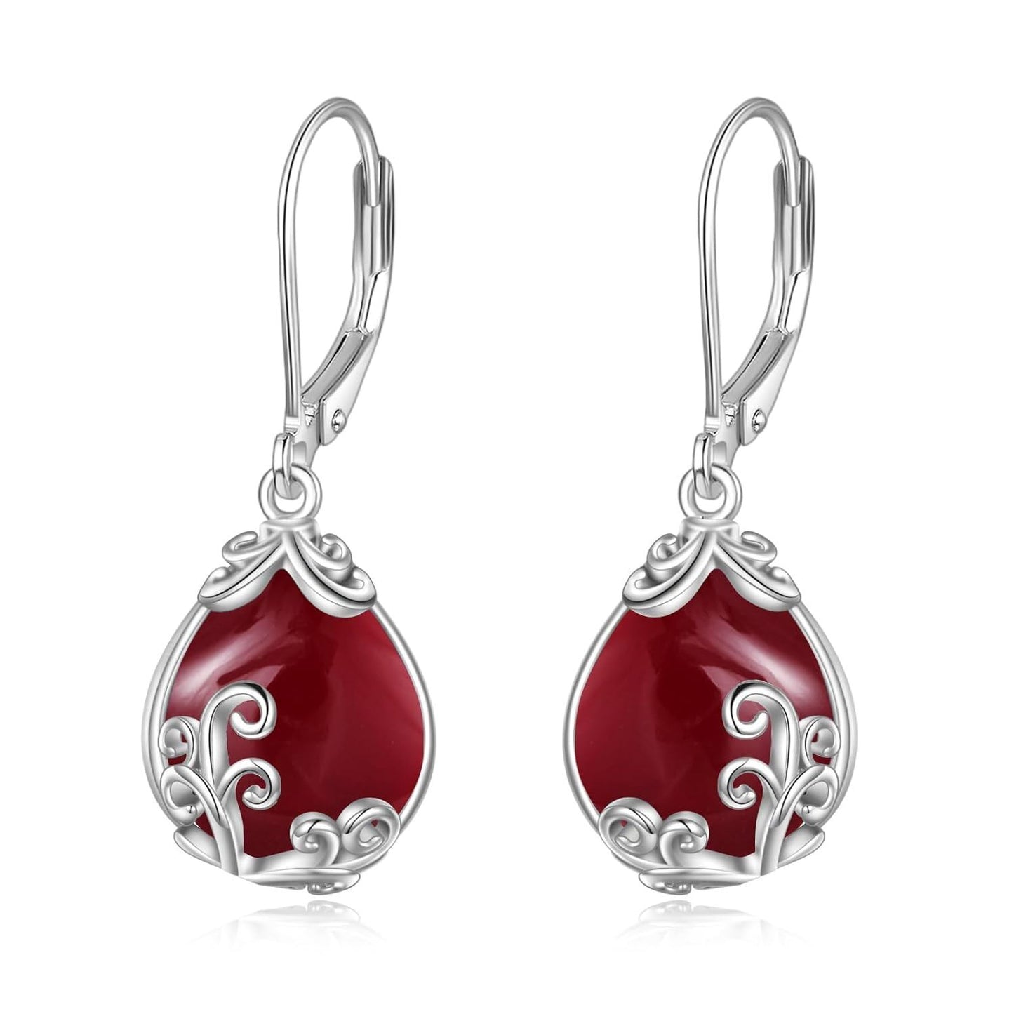 925 Sterling Silver Drop Earring Lever-backs for Women