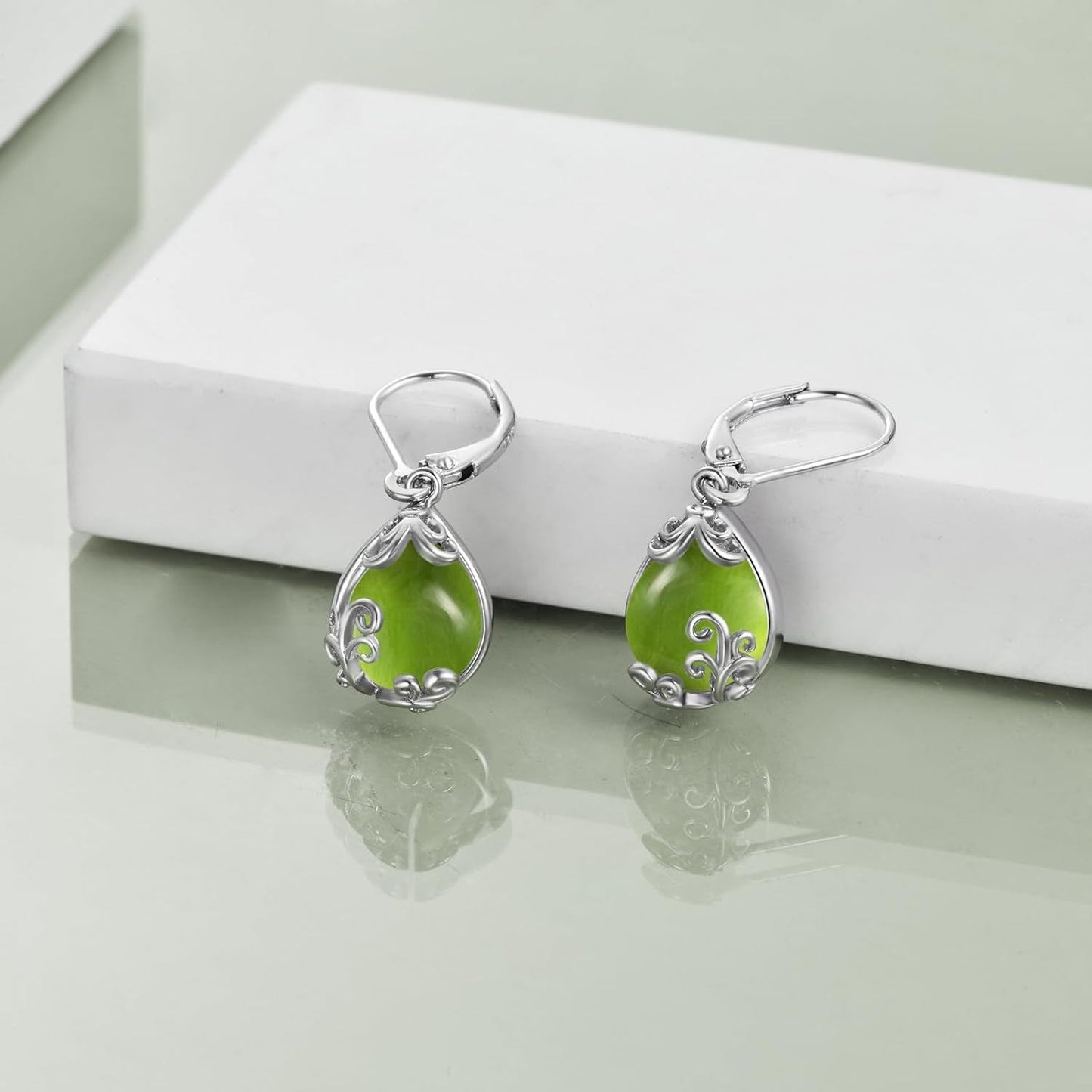 925 Sterling Silver Drop Earring Lever-backs for Women