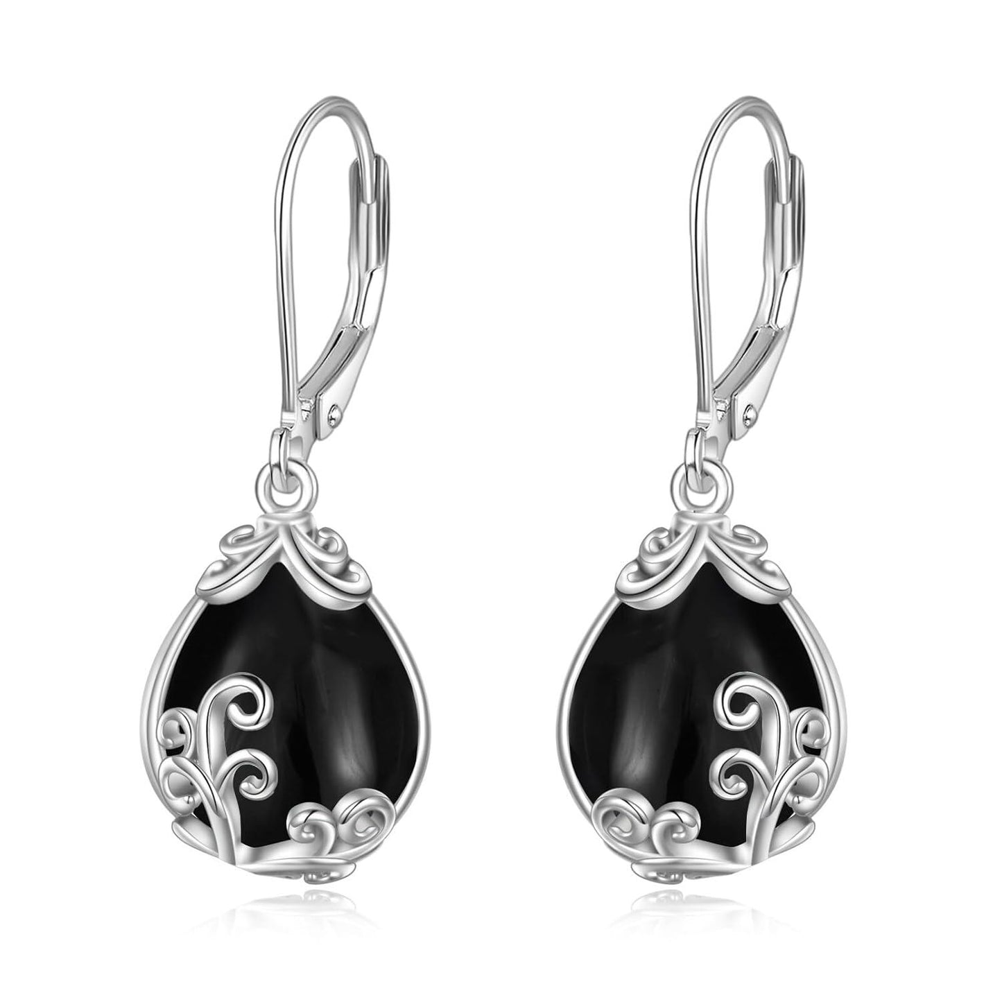 925 Sterling Silver Drop Earring Lever-backs for Women