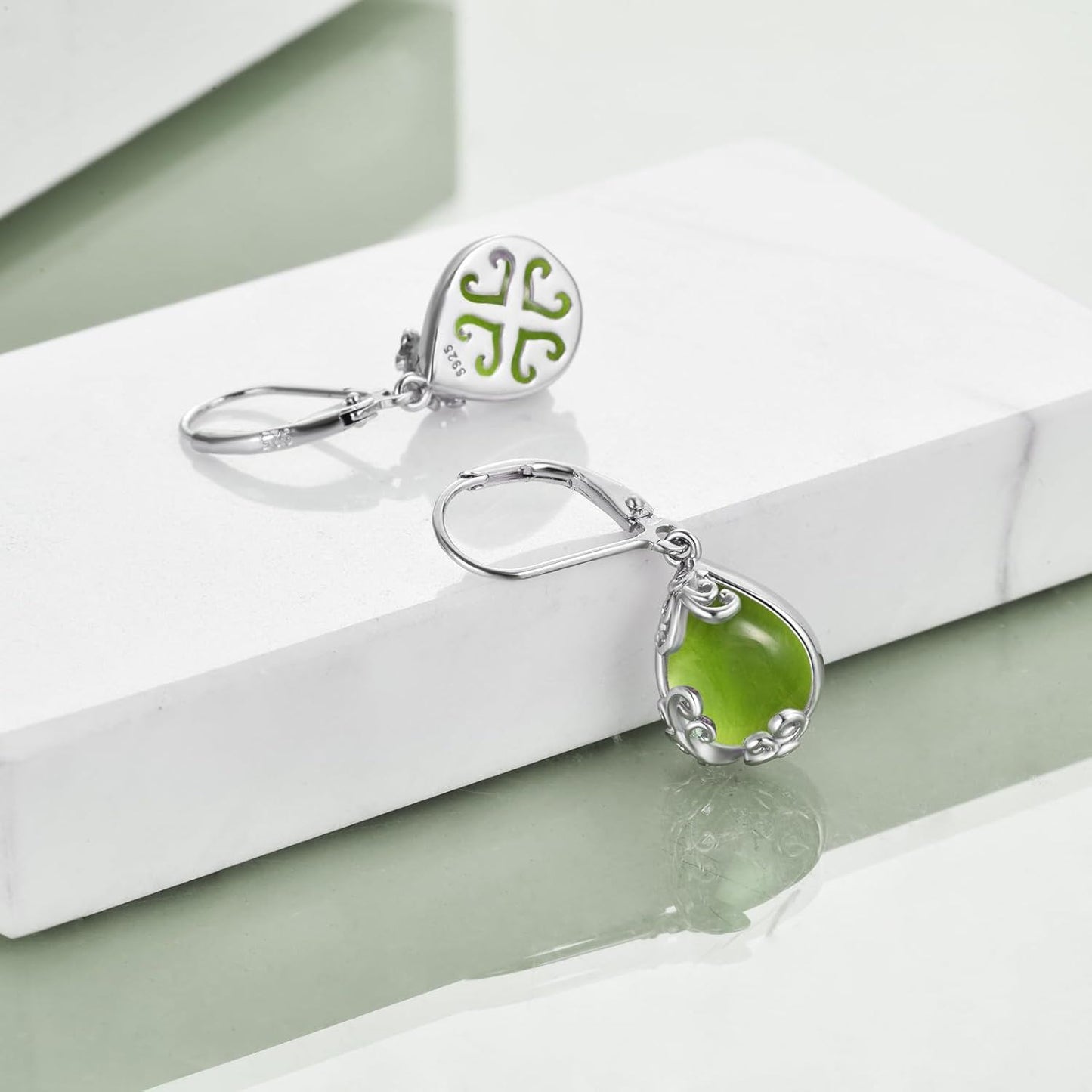 925 Sterling Silver Drop Earring Lever-backs for Women