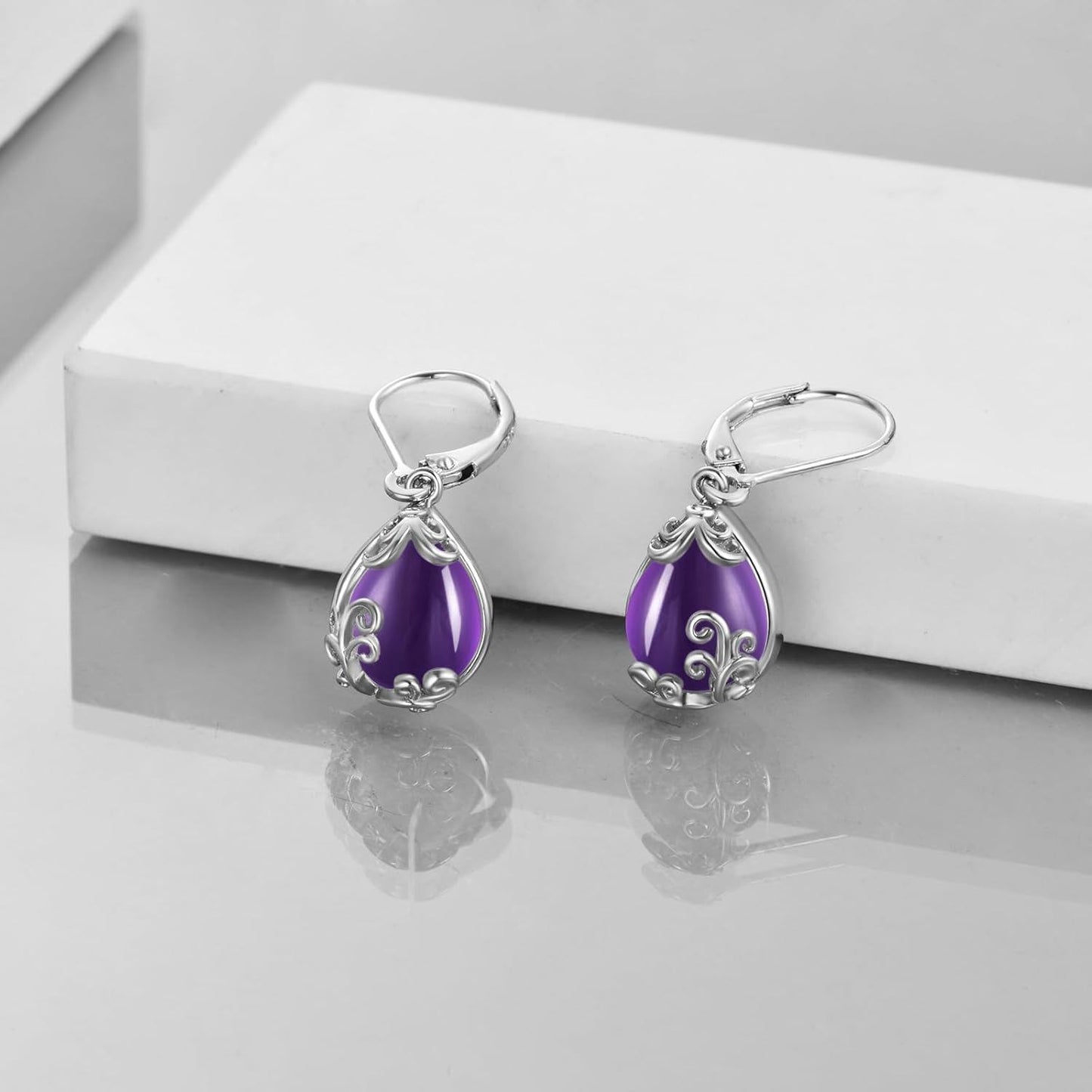 925 Sterling Silver Drop Earring Lever-backs for Women