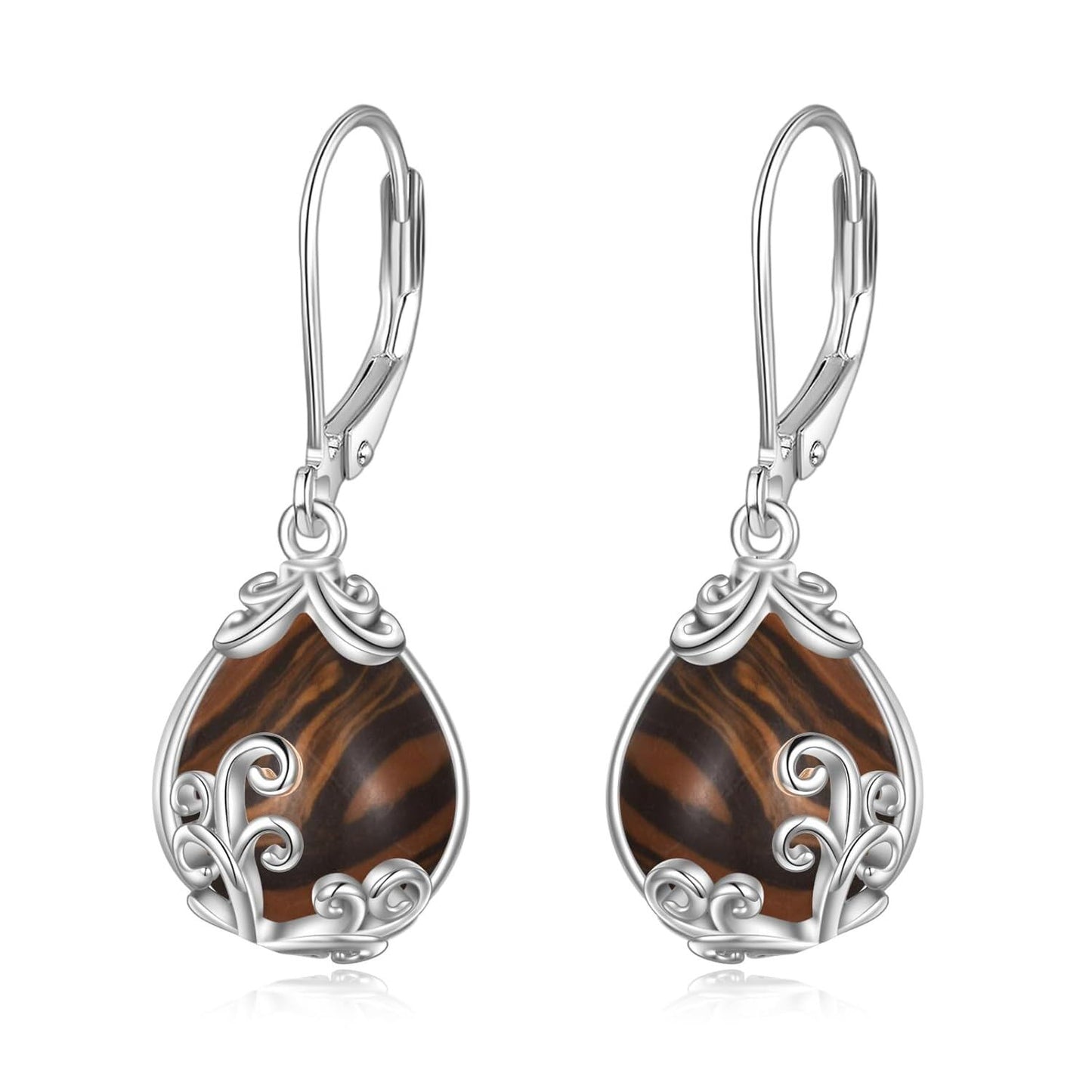 925 Sterling Silver Drop Earring Lever-backs for Women
