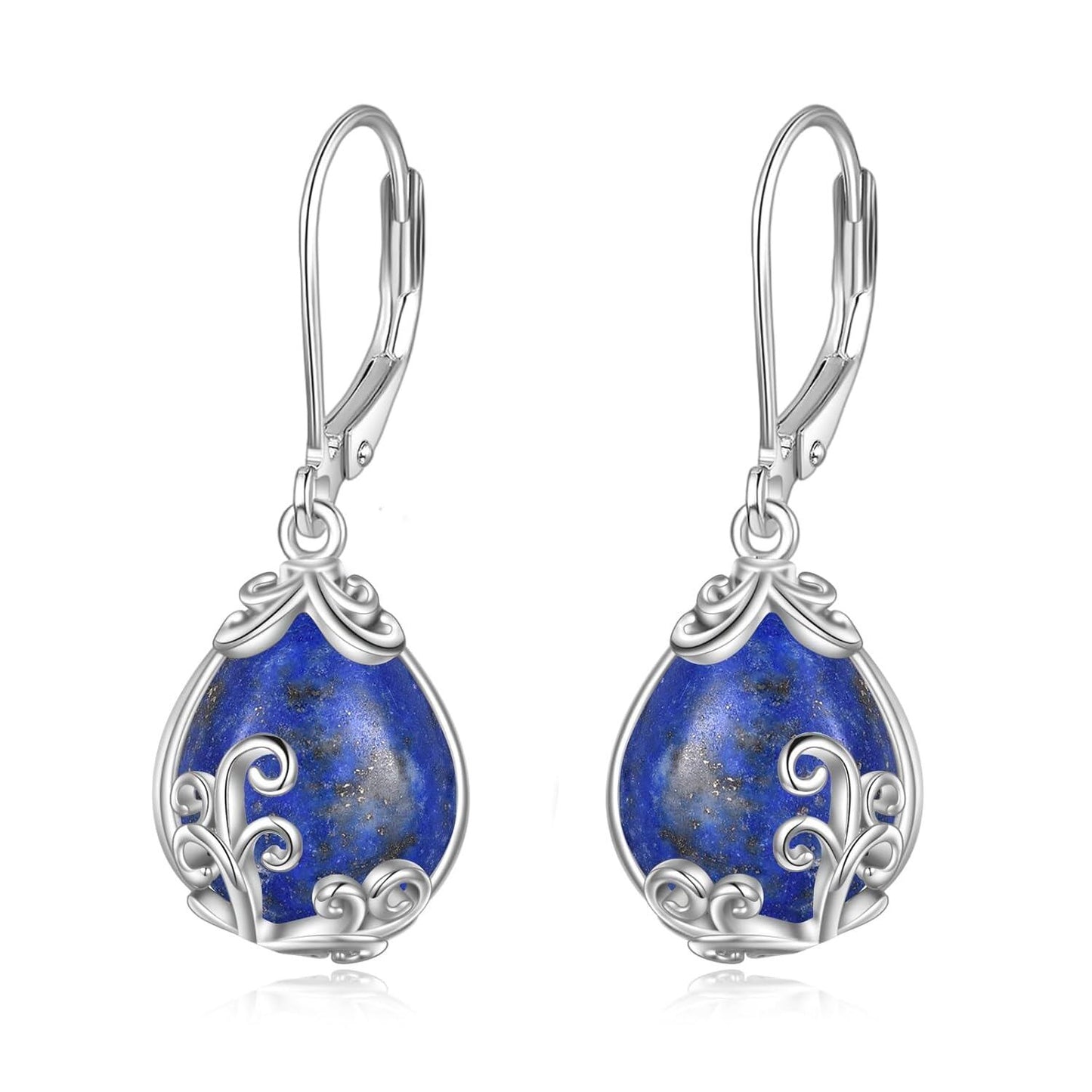 925 Sterling Silver Drop Earring Lever-backs for Women