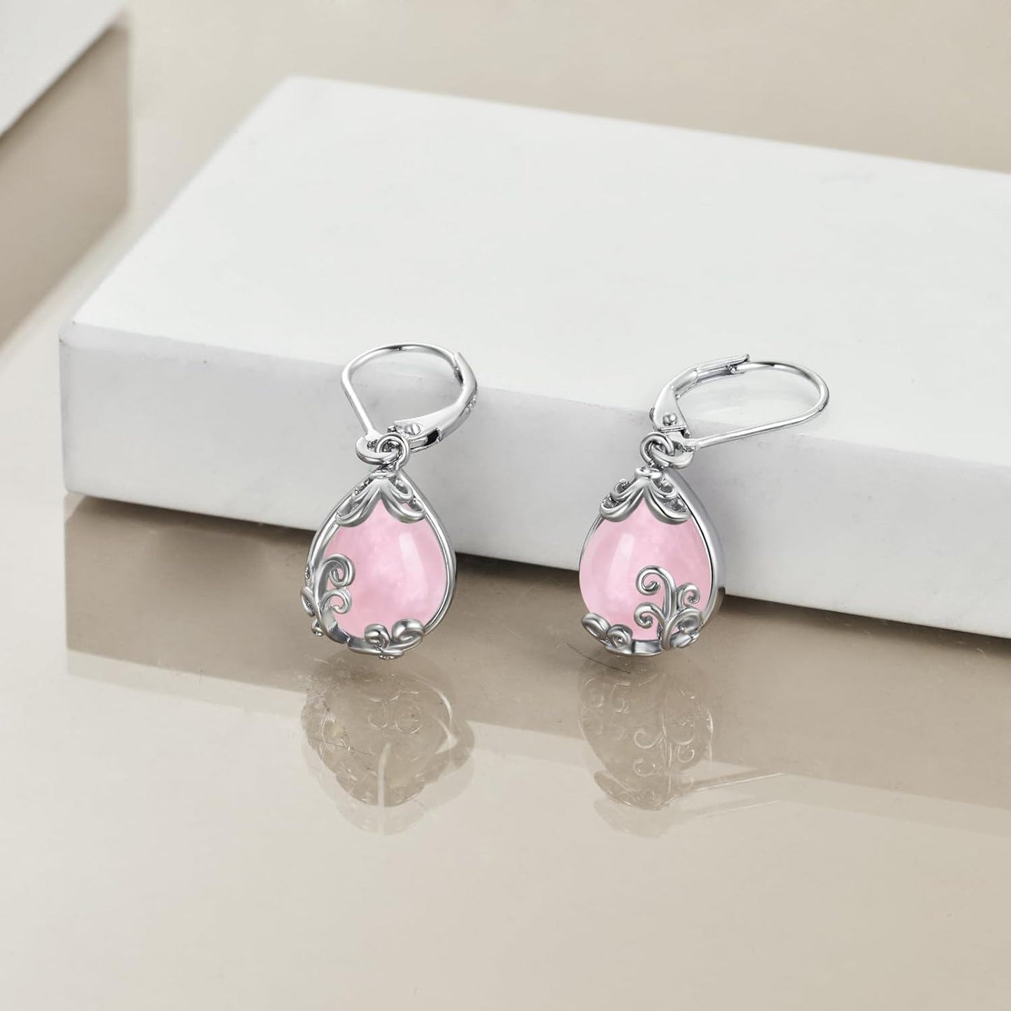 925 Sterling Silver Drop Earring Lever-backs for Women