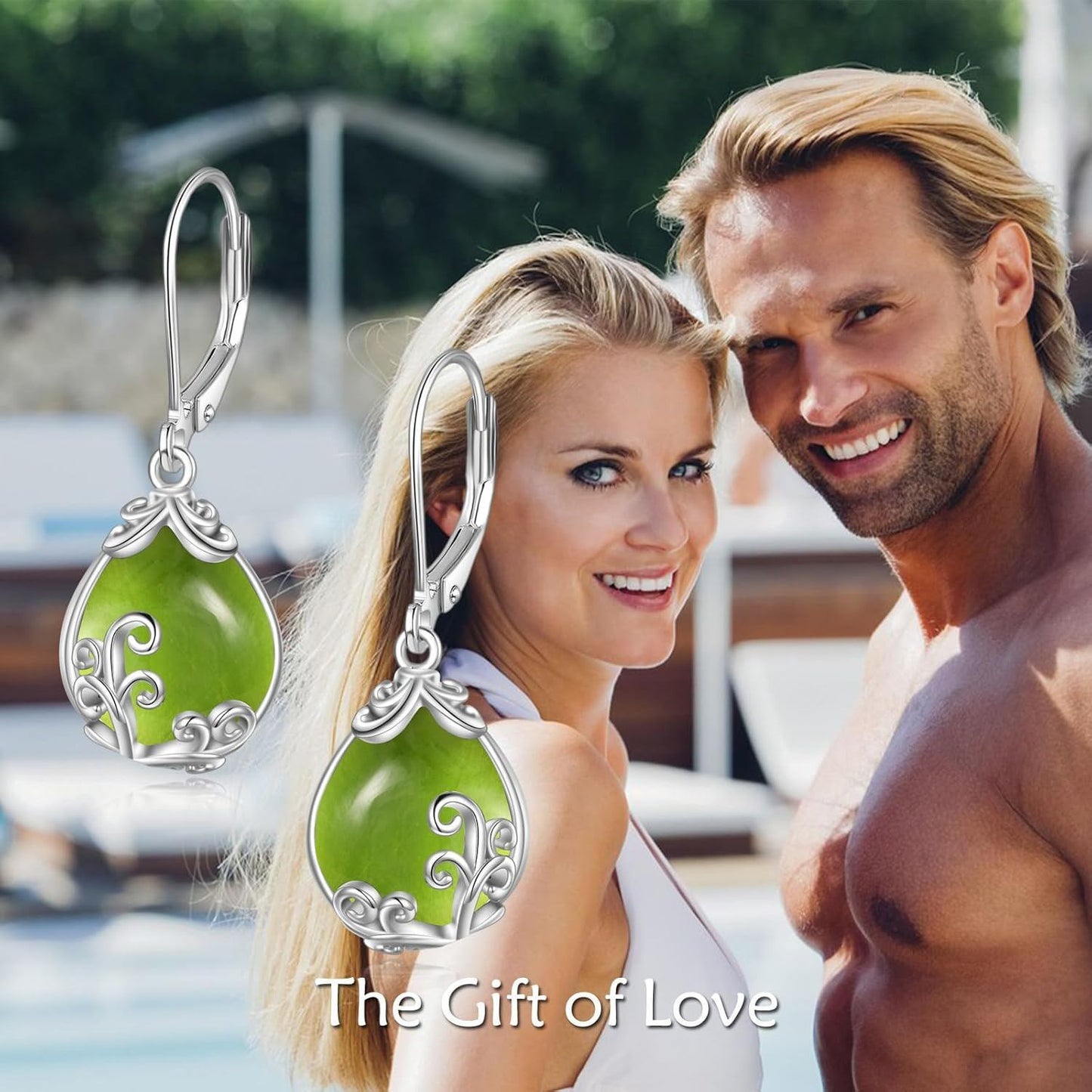 925 Sterling Silver Drop Earring Lever-backs for Women