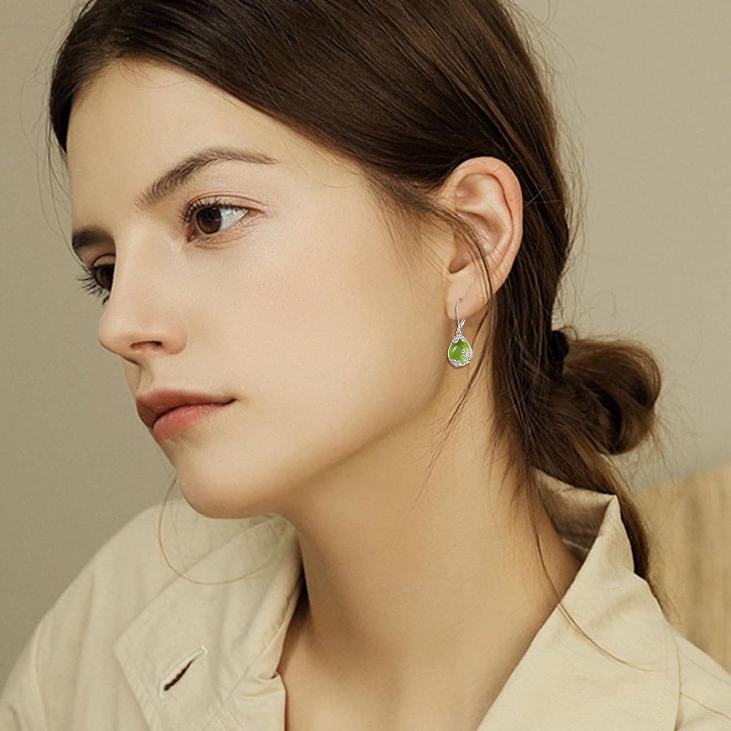925 Sterling Silver Drop Earring Lever-backs for Women