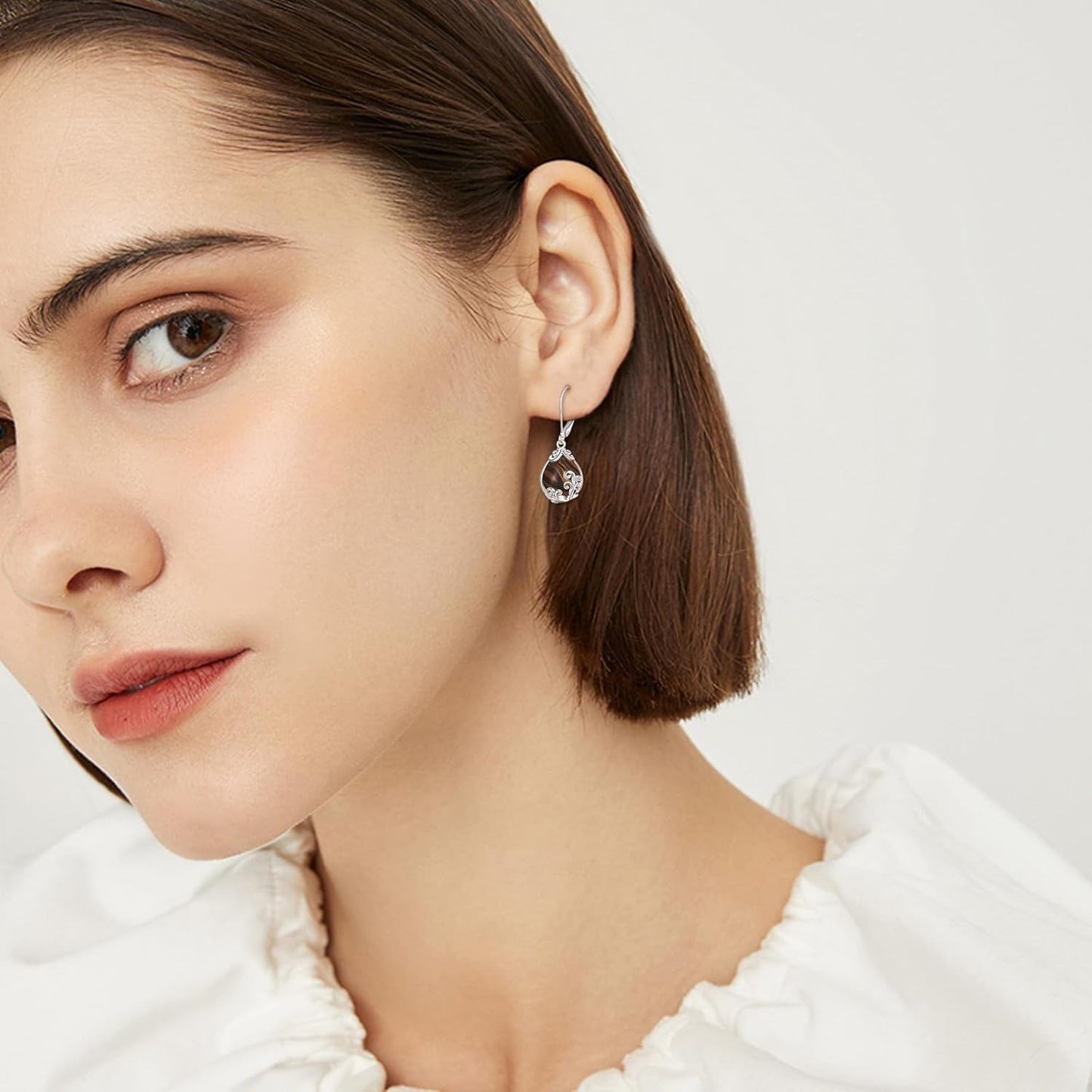 925 Sterling Silver Drop Earring Lever-backs for Women