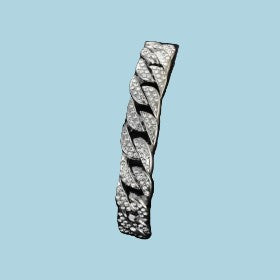 102. Unisex White Gold Toned 7 Inch Designer Bracelet