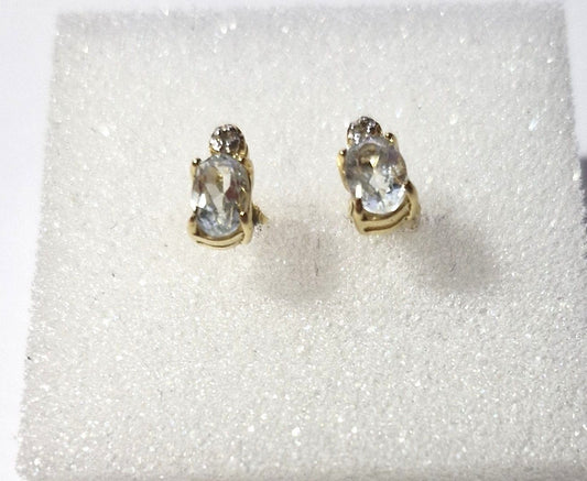 Aquamarine and Diamond designer Earrings