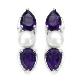 01. Amethyst and Pearl Earrings