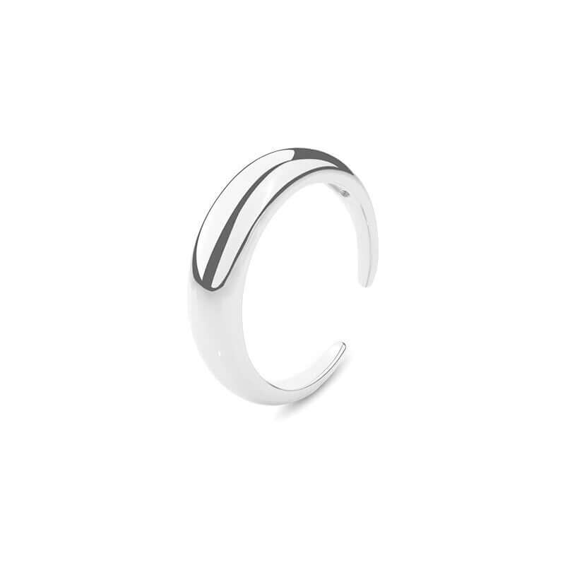 A29. 925 Sterling Silver Minimalist Stacking Ring Ins Retro Open Adjustable Finger Rings For Women