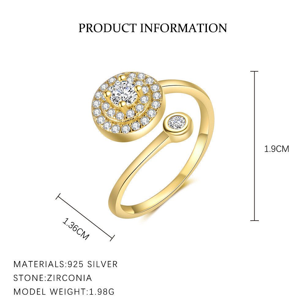A36. S925 Sterling Silver Floral Petal Adjustable Open Rings Wholesale For Women