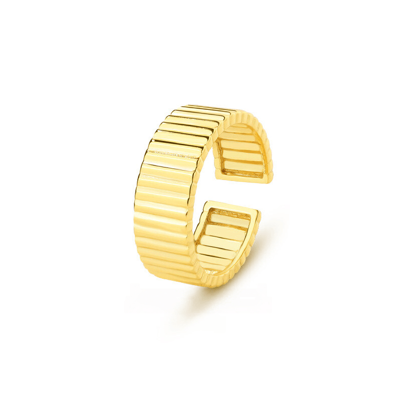 A29. 925 Sterling Silver Minimalist Stacking Ring Ins Retro Open Adjustable Finger Rings For Women