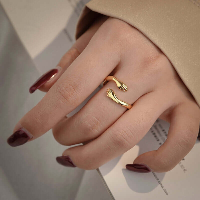 A29. 925 Sterling Silver Minimalist Stacking Ring Ins Retro Open Adjustable Finger Rings For Women