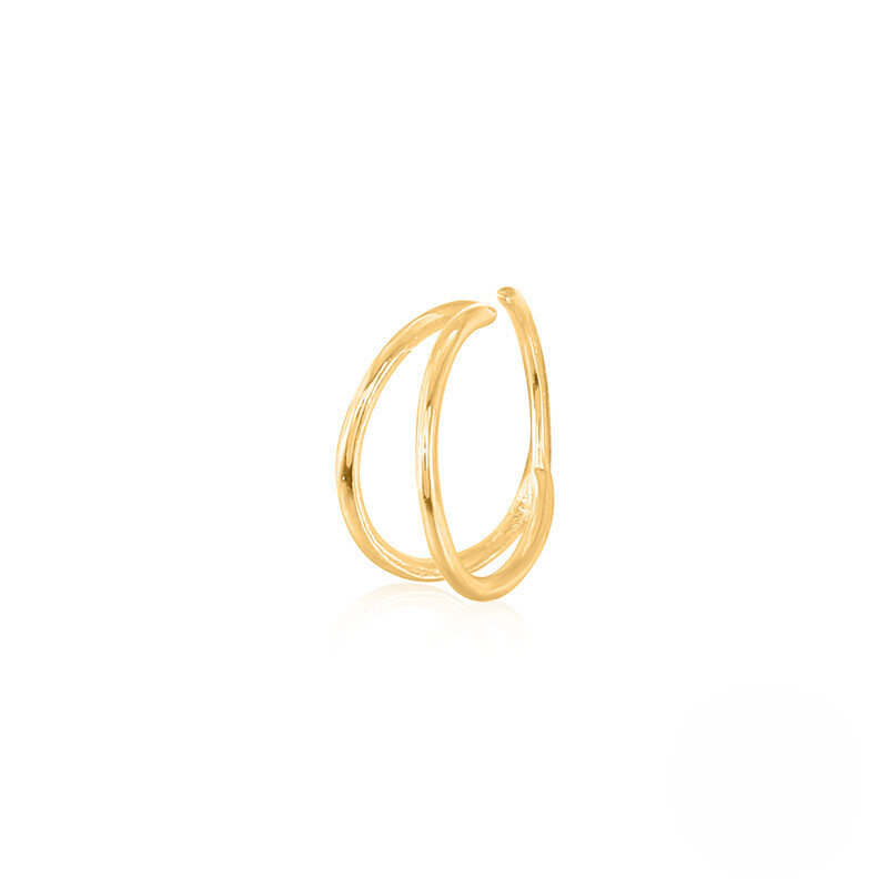 A39. S925 Sterling Silver Double Ring Nose Rings Wholesale Micro-set Elegant Ear Clip Earring