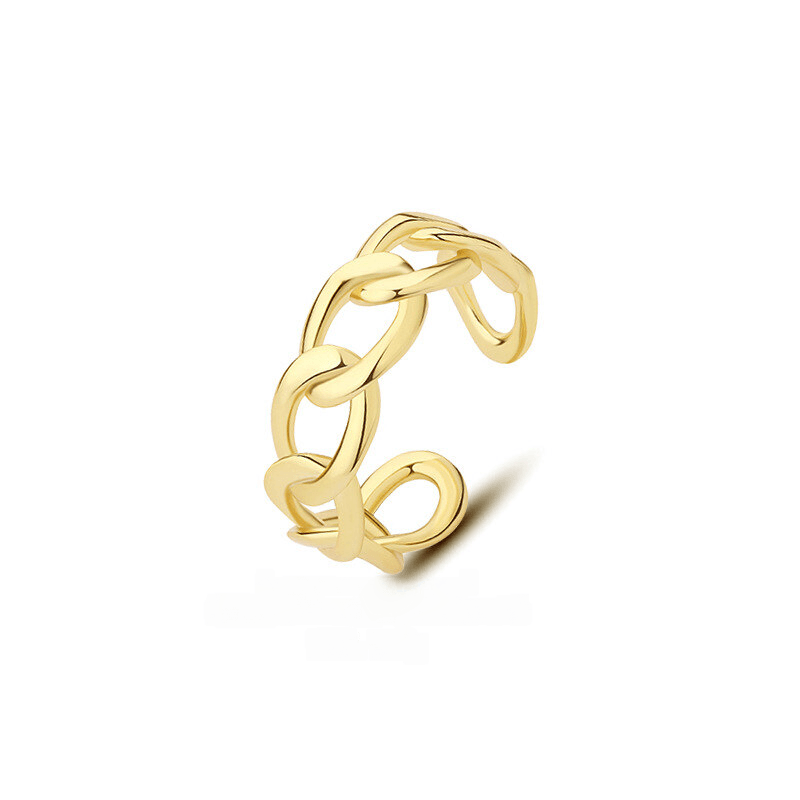 A29. 925 Sterling Silver Minimalist Stacking Ring Ins Retro Open Adjustable Finger Rings For Women